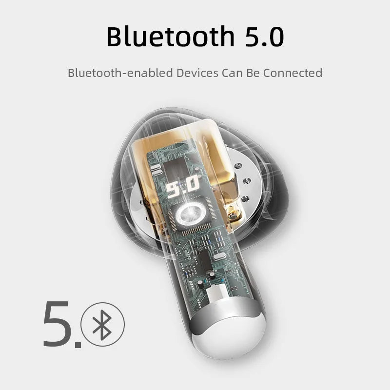 Fones de Ouvido Pro4 TWS - Bluetooth 5.3 com Microfone Integrado