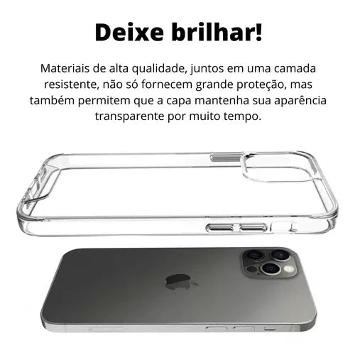 Capa Clear Space iPhone XR 11 12 13 14 15 Pro Max