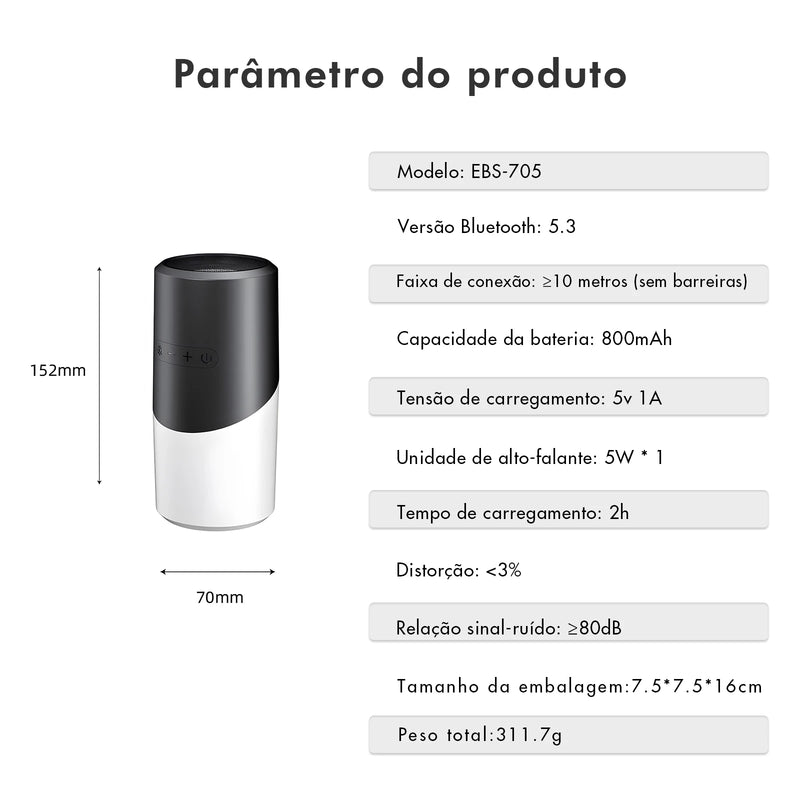 Caixa de Som Bluetooth Portátil