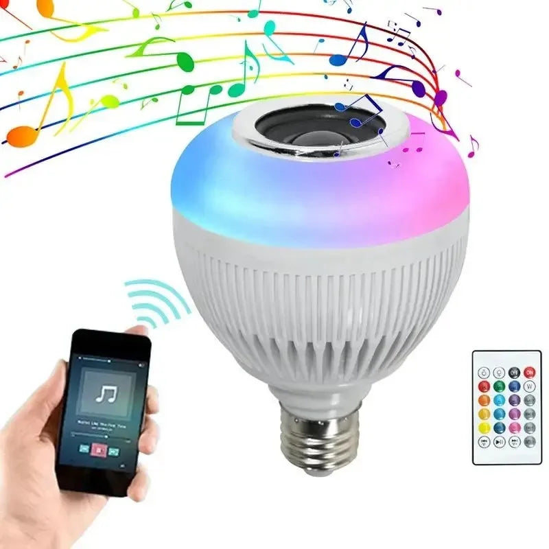 Caixa de Som Bluetooth com Show de Luzes LED e Controle Remoto